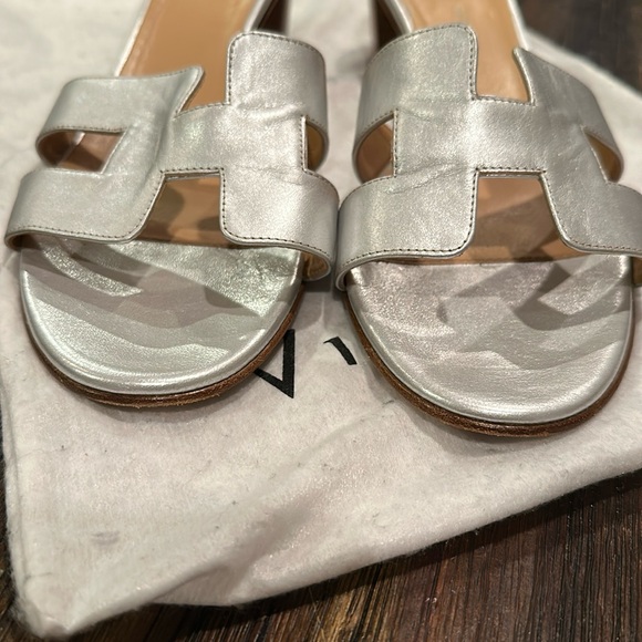 Vince Vero Cuoio Women Silver Sandals (size 41) - Picture 4 of 7